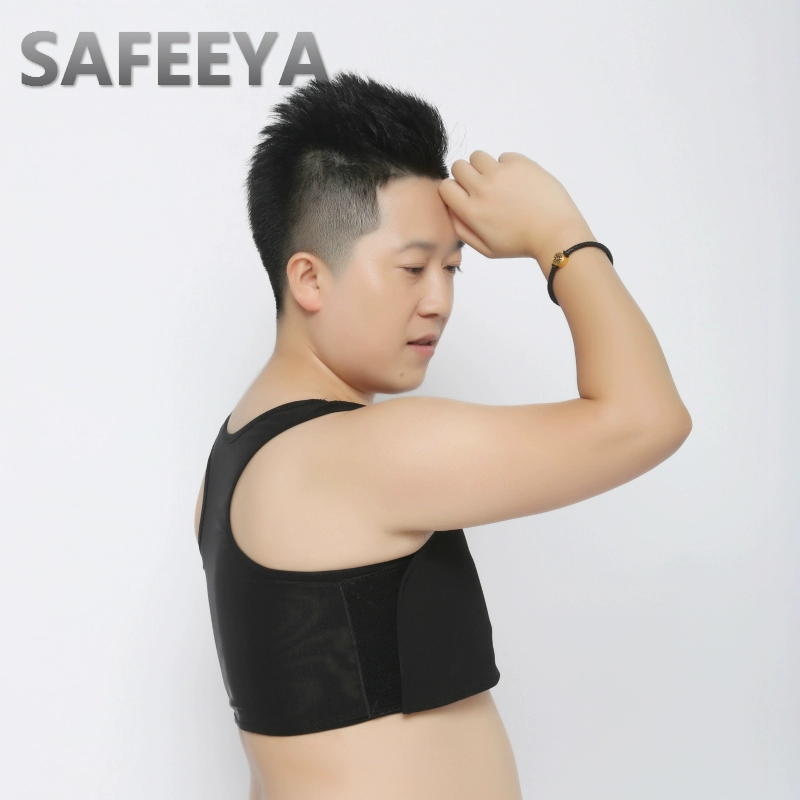 SAFEEYA Sha Feiya corset nâng nở ngực Velcro corset ngắn áo ngực quấn ngực màu đen đẹp trai t corset - Sau sinh