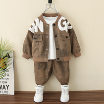 South Korean boy suit autumn clothing two sets of 2021 new childrens net red ocean gas spring autumn baby clothes Chaoyang clothing