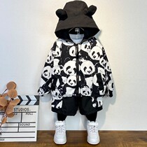 South Korean boy clothes boy autumn clothing suit 2021 new wave children foreign air jacket kid clothes baby two sets