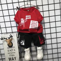 South Korea ins boys summer suit 2021 new foreign style children's tooling net red boy summer baby 3 handsome