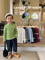 South Korean boy gush semi-high collar knit undershirt sweater winter clothing autumn and winter style children dress baby foreign air