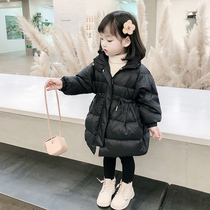 South Korean girls down clothes mid-length 2022 foreign air winter clothing children childrens winter warm coat for children