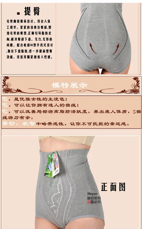 Full 68 cây hoa thơm 9156 eo cao bụng nữ cơ thể định hình đồ lót tre carbon hông tam giác quần lót ren cạp cao cho phụ nữ sau sinh
