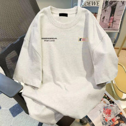 100% Pure Cotton Versatile Short-Sleeve T-Shirt for Men 2025 New Summer Trendy Brand Niche High Street American Style Loose Top ins