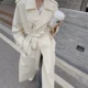 Mùa xuân 2020 mới KO. Áo gió nữ dài đến đầu gối kiểu Anh dài 1906 - Trench Coat