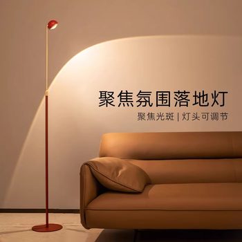 Little Red Riding Hood Floor Lamp Next to the Sofa in the Living Room, High-End Light Luxury Floor Lamp, Bedroom Trendy Floor Lamp