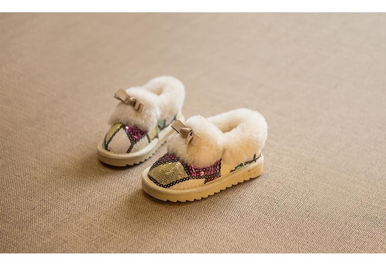 Chaussures hiver enfant en autre ronde paillette pour hiver - semelle caoutchouc - Ref 1043592 Image 11