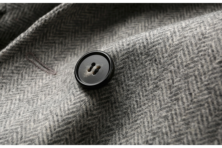 Xi huyện hai mặt cashmere áo khoác ngắn nữ mẫu chec nhỏ phù hợp với kẻ sọc phù hợp với áo khoác hai mặt phù hợp với nữ áo blazer nữ đẹp