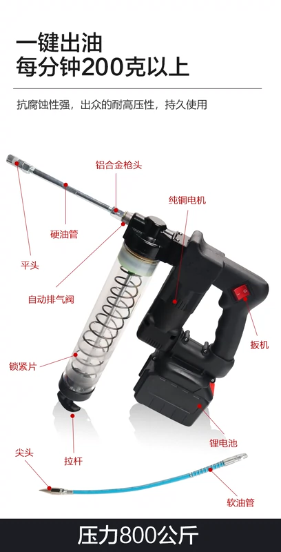 Điện Súng Bắn Mỡ 24V Bơ Máy Hoàn Toàn Tự Động Điện Áp Cao Dây Kéo Máy Xúc Oiler Sạc Pin Lithium máy bơm mỡ bò bằng khí nén máy bơm mỡ santhuongmaidientu vn