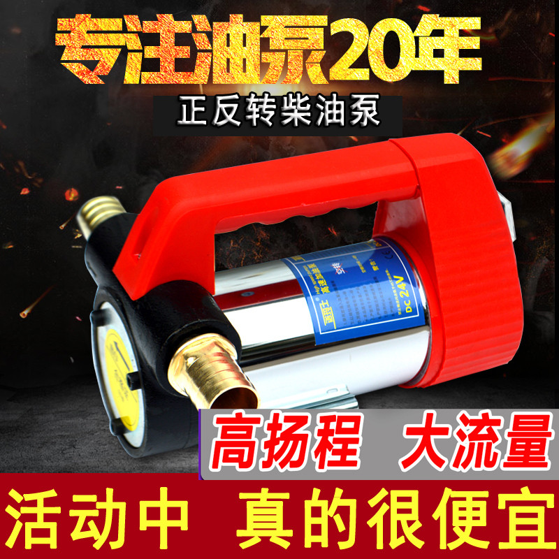 Electric oil pump forward and reverse 12V24V220V self-priming pump DC oil pump diesel pump refueling machine oil pump