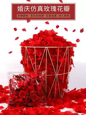 Wedding rose simulation petals wedding room party decoration birthday proposal confession layout hotel romantic fake petals