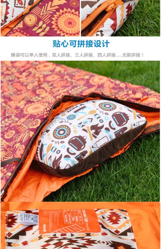 New Lafuma Le Fei Ye cắm trại ngoài trời túi ngủ đơn đôi siêu mềm không thấm nước thoáng khí lều ngủ túi gối - Túi ngủ túi ngủ văn phòng travelgear