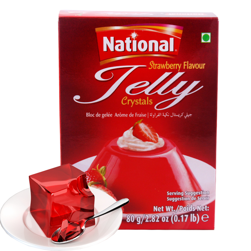 National strawberry-flavored jelly powder 80g Pakistan imported ready-mixed powder pudding powder