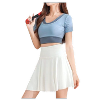 Tennis wear sports suit womens running fitness professional morning running short skirt summer yoga pants skirt badminton suit quick-drying