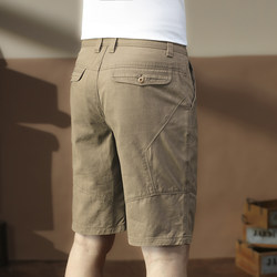 Hong Kong Khaki Men's Shorts 2025 New Summer Thin Pure Cotton Casual Breeches Mid-Length Pants Six-Five Length Pants for Outdoor Wear