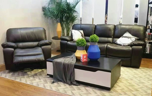 Không khí hạng nhất sofa da sofa ba người 123 kết hợp hiện đại Bắc Âu chức năng căn hộ nhỏ lười hát đơn giản - Ghế sô pha ghế sofa phòng khách