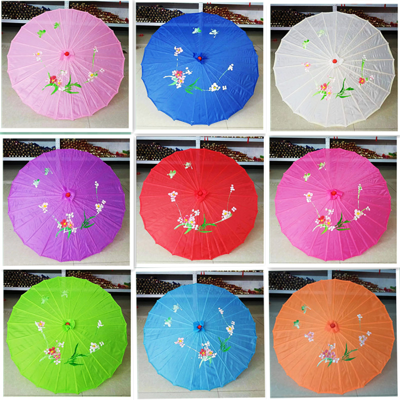 Crafts Dance props Adult Classical Dancing Flowers Umbrella Walking Show Qipao Show Umbrella Ceiling Decoration Wedding Bride Umbrella-Taobao