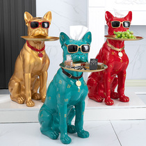 Creative living room Doberman landing large ornaments multifunctional housewarming new home gift porch TV cabinet home soft outfit