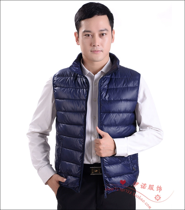 Mùa thu và mùa đông trung niên nam vest vest cotton cotton vest cha tải trung niên nam xuống cotton vest mùa đông áo khoác ghi lê nam