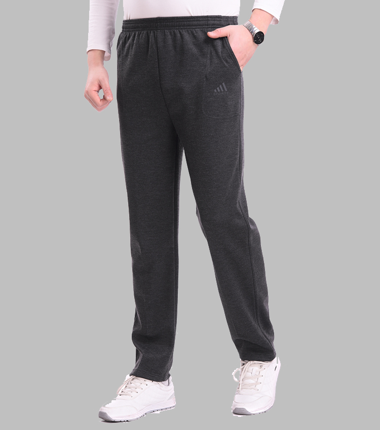 Quần thể thao trung niên và cao tuổi quần nam mùa xuân và mùa thu quần dày lỏng lẻo quần jean nam