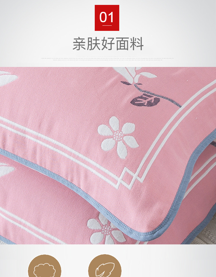 G cao cấp bông gối khăn gạc khăn Sáu tăng lớn nữ châu Âu Enlargement One Pair bông gối khăn - Khăn gối khăn bông gối
