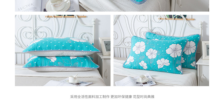 G cao cấp bông gối khăn gạc khăn Sáu tăng lớn nữ châu Âu Enlargement One Pair bông gối khăn - Khăn gối khăn bông gối