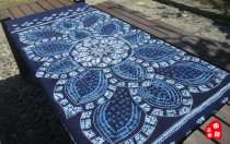 Yunnan Dali boutique hand-dyed bed cloth cloth curtain couch release-Lotus Table(195×145CM)