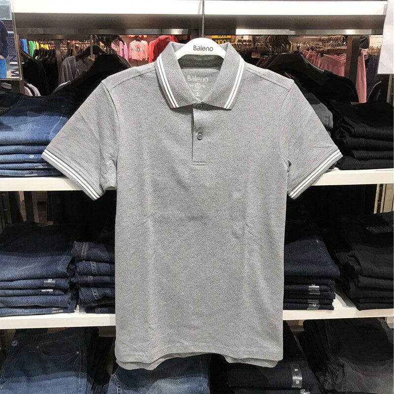 Baleno polo shirt new men's solid color short-sleeved Ralph Lauren polo shirt antibacterial lapel T-shirt hit color collar POLO men