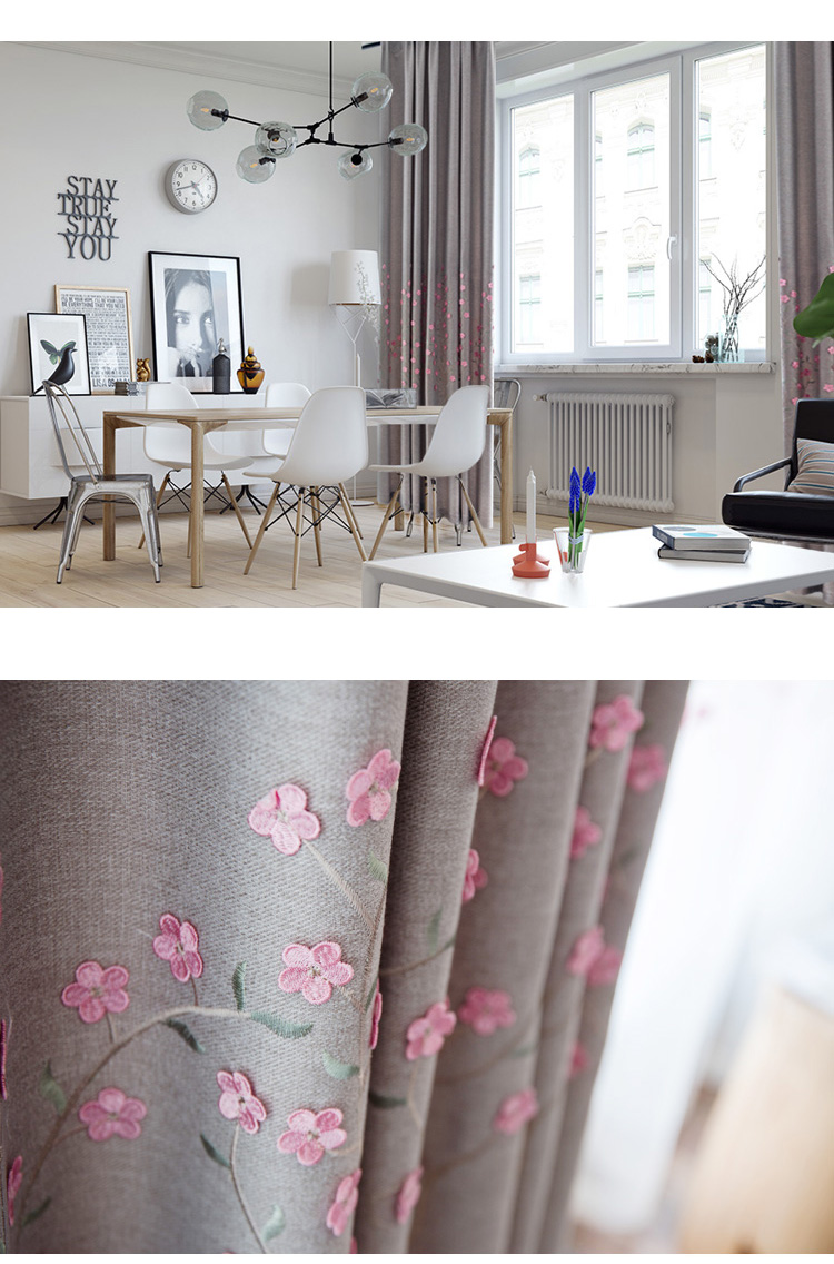 Rèm vải mới giả rèm cashmere màn hoàn thành đơn giản hiện đại Mỹ phòng khách rèm sàn - Phụ kiện rèm cửa khung rèm ngăn phòng