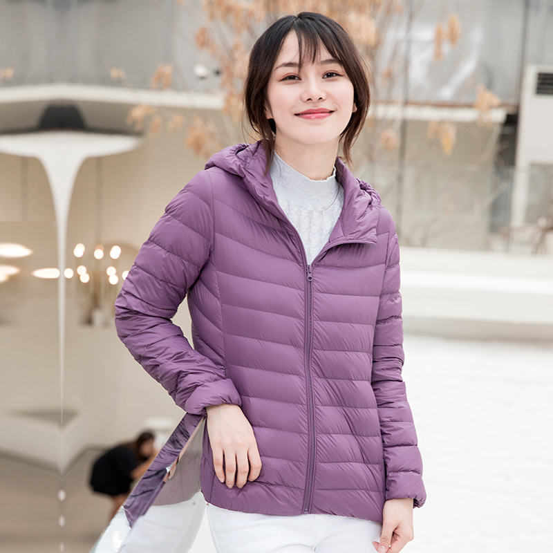 Tambor Xuống Jacket 2019 mới phụ nữ thời trang nhẹ xuống áo khoác trắng vịt xuống ngắn Anti-Mùa khoác mùa đông