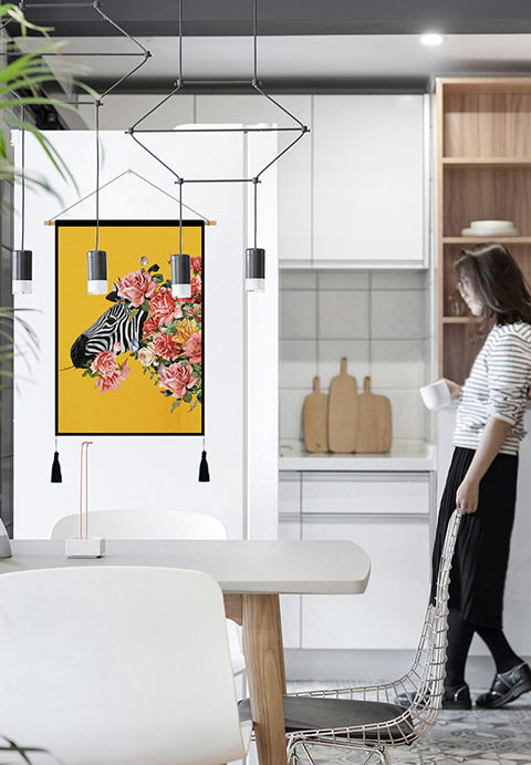 ins Simple Art vải bức tranh treo phòng ngủ trang trí vải tấm thảm tường tấm thảm mét tờ hộp mái hiên Video - Tapestry thảm thổ cẩm
