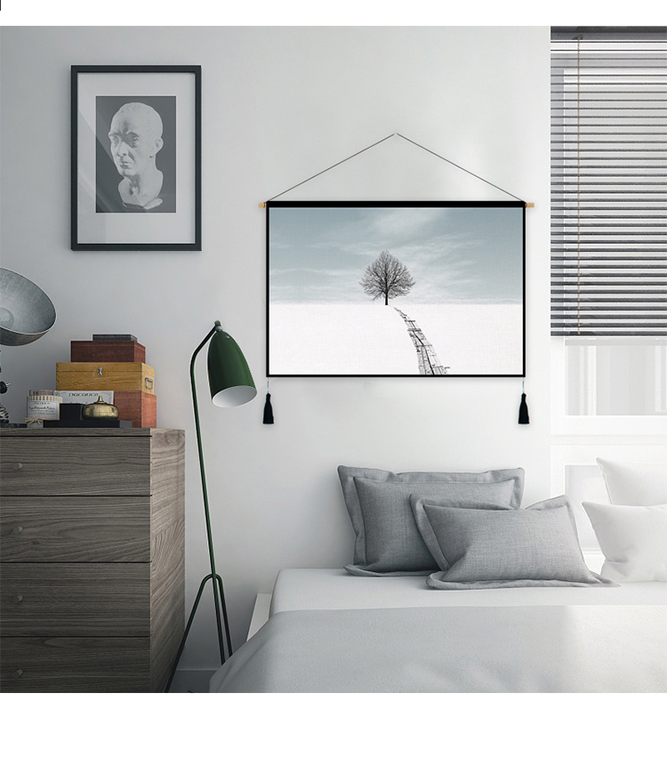 Đơn giản hiện đại Bắc Âu ins vải treo tranh bông và vải lanh mét hộp bìa vải hành lang treo vải hiên tường tấm thảm thảm treo tường mandala
