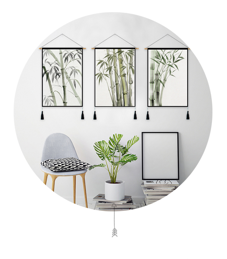 Mới Trung Quốc cổ điển tre treo tranh tấm thảm vải sofa nền hành lang treo hành lang hiên mét hộp trang trí bức tranh thảm treo tường blackpink