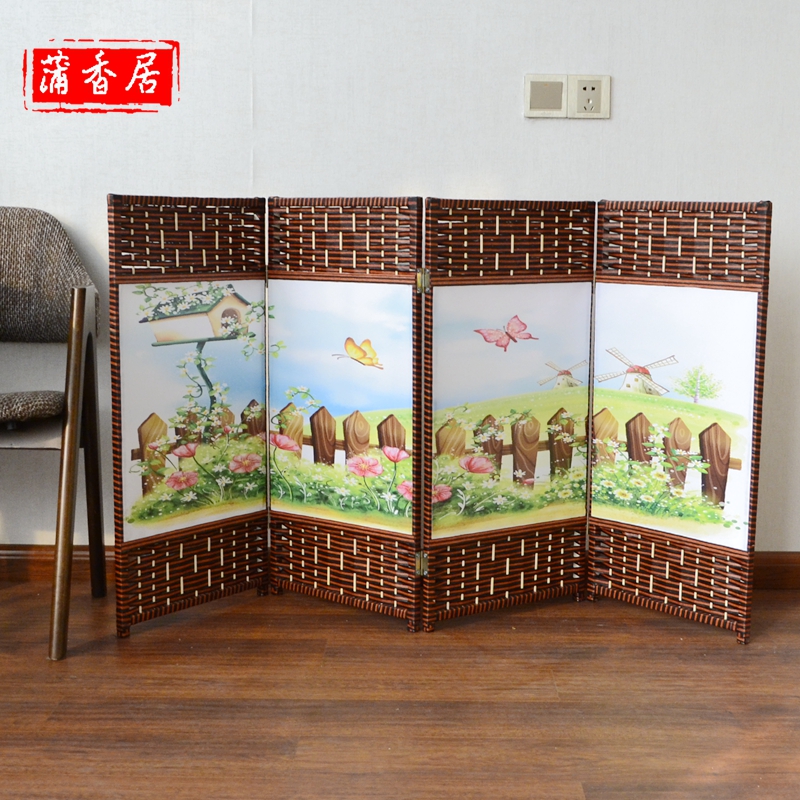 Hàng rào mây trẻ em phân vùng trang trí hàng rào vách ngăn màn hình gấp mẫu giáo góc nhỏ màn hình đặc biệt - Màn hình / Cửa sổ vách cầu thang gỗ đẹp