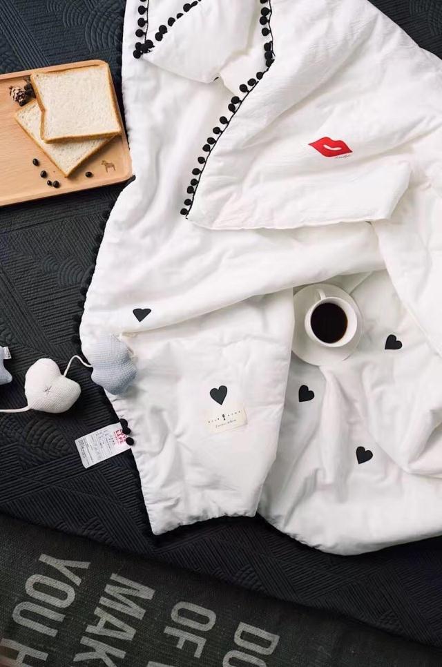 Ins lê hoa bóng mùa hè rửa bông macarons cotton điều hòa không khí là mùa hè mát mẻ bởi cổ tích lê hoa bóng quilt 	chăn chần bông hay trần bông	