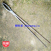 Round flat nose pliers clamping hardware tools hand-made curved flat nose pliers aluminum ingot pliers fire pliers blacksmithing pliers