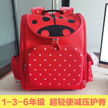 Childrens school bags primary school boys and girls 1234 wu liu nian stage portable mass burden hu ji decompression