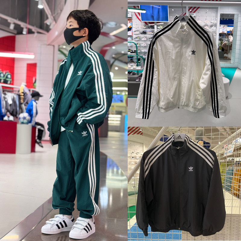 Adidas Genuine Children's Clothing 26 Autumn Trefoil Big Kids Woven Stand Collar Windproof Jacket Sports Coat Kq5491 Adidas Genuine Children's Clothing 26 Autumn Trefoil Big Kids Woven Stand Collar Windproof Jacket Sports Coat Kq5491