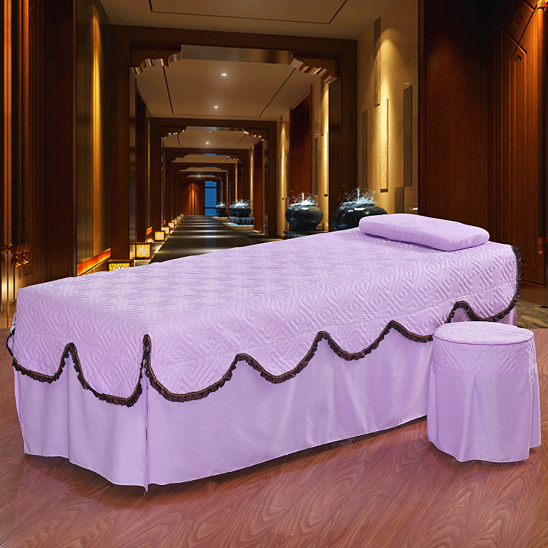 Bộ chăn ga gối đẹp bốn mảnh Bộ dụng cụ làm đẹp toàn thân ga bọc giường spa