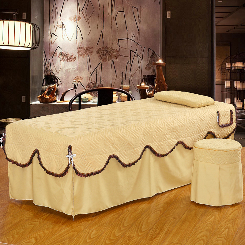 Beauty giường bedspread váy bedspread giường vẻ đẹp gia đình đặc biệt bốn rộng generic vận chuyển tay áo phân áp dụng khăn trải giường vải lanh - Váy Petti ga giường viền họa tiết