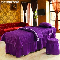 Quảng cáo thẩm mỹ viện massage dầu gội bedspread bedspread chăn một gia đình bốn có thể được tùy chỉnh hình thang vuông tròn đầu - Trang bị tấm các mẫu ga giường spa