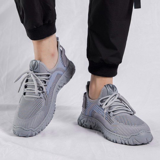 Sports Shoes for Men, Summer Mesh Breathable New Style Lightweight Fly-Knit Shoes, Soft Sole, Non-Slip, Anti-Odor, Casual Running Shoes