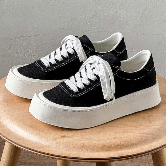 Canvas Shoes for Men 2025 New Summer Breathable Thick-Soled Trendy Casual Shoes Low-Top Soft-Soled Versatile Sports Sneakers