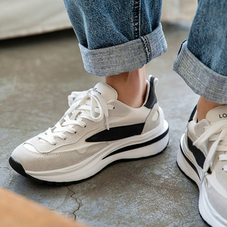 Dad Shoes for Men, New Summer Style, Trendy Mesh Breathable Soft-Soled Casual Shoes, Genuine Leather, Retro Versatile Running Sneakers