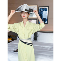 CHICJULY STYLE TEMPERAMENT CASHEW Dress Feminine Summer Long style Slim Design Sense Shirt Skirt