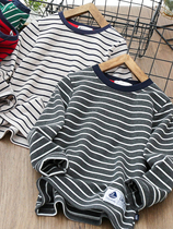 Boys long-sleeved T-shirt pure cotton spring new childrens T-shirt base shirt Boys  top childrens clothing spring and autumn models