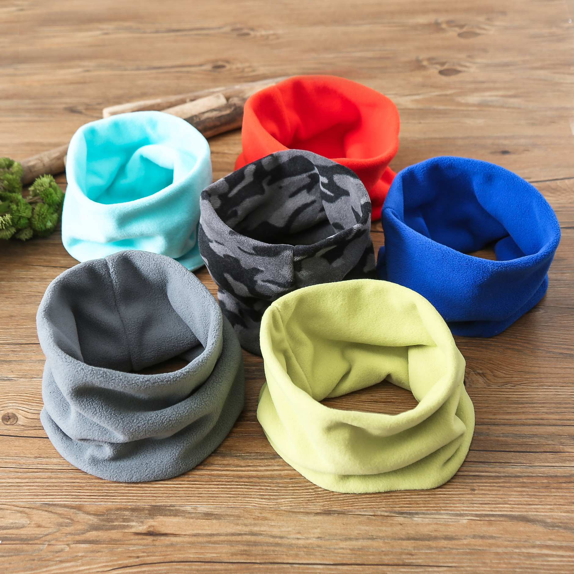 Boys Girls Circumflex Spring Autumn Winter New Fleece Children's All-match Scarf Baby Soft Warm Cover Neck