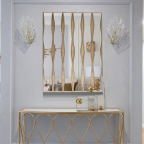 Dining side restaurant wall jewelry porch living room art mirror creative background wall European Wall wall light luxury decorative mirror
