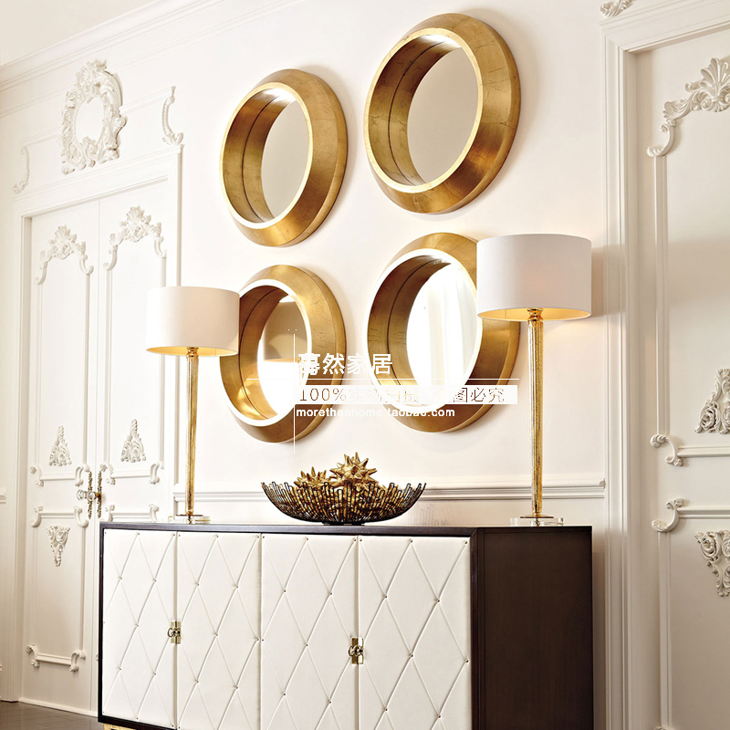 American Round Sofa Background Wall Wall-mounted Combo Mirror Eurostyle Genguan Decorative Mirror High-end Home Accessories M107