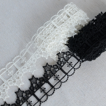 Black and White ru se fine water soluble lace embroidery cheongsam dress garment accessories 3 5cm